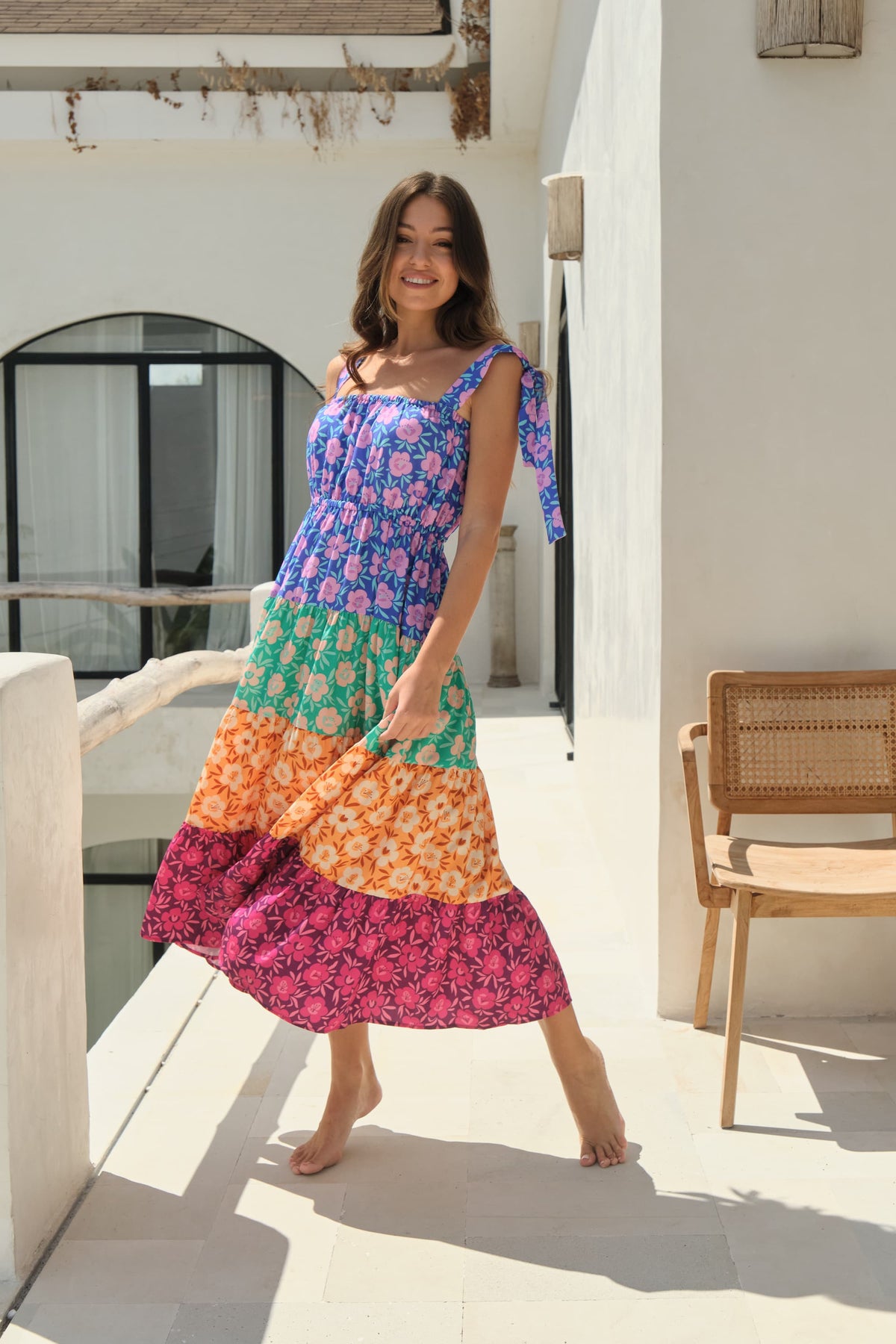 Summer Joy Colorblock Maxi Dress